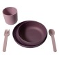 Bo Jungle 5-tlg. Baby-Geschirr-Set CPLA Lila und Rosa Bo Jungle 5-tlg. Baby-Geschirr-Set CPLA Lila und Rosa