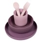 Bo Jungle 5-tlg. Baby-Geschirr-Set CPLA Lila und Rosa Bo Jungle 5-tlg. Baby-Geschirr-Set CPLA Lila und Rosa
