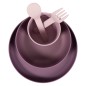 Bo Jungle 5-tlg. Baby-Geschirr-Set CPLA Lila und Rosa Bo Jungle 5-tlg. Baby-Geschirr-Set CPLA Lila und Rosa