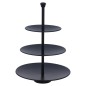 Excellent Houseware Etagere mit 3 Ablagen 36,5 cm Mattschwarz Excellent Houseware Etagere mit 3 Ablagen 36,5 cm Mattschwarz