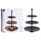 Excellent Houseware Etagere mit 3 Ablagen 36,5 cm Mattschwarz Excellent Houseware Etagere mit 3 Ablagen 36,5 cm Mattschwarz