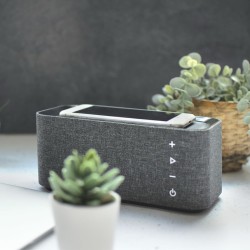 Livoo Lautsprecher und Induktives Schnellladegerät 10 W Schwarz