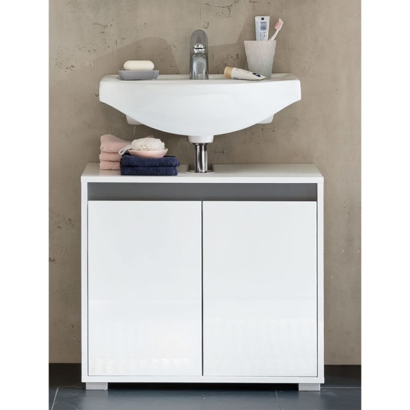 Trendteam Waschbeckenunterschrank Sol Color Weiß Trendteam Waschbeckenunterschrank Sol Color Weiß