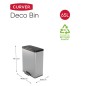 Curver Tretmülleimer Deco Rechteckig 65L Silbern Curver Tretmülleimer Deco Rechteckig 65L Silbern