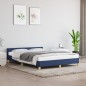 vidaXL Bettgestell mit Kopfteil Blau 140x200 cm Stoff vidaXL Bettgestell mit Kopfteil Blau 140x200 cm Stoff