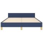vidaXL Bettgestell mit Kopfteil Blau 140x200 cm Stoff vidaXL Bettgestell mit Kopfteil Blau 140x200 cm Stoff