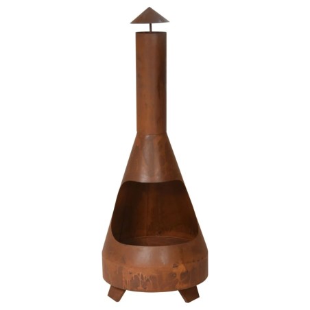 ProGarden Feuerstelle mit Kamin Charming 118 cm Rost