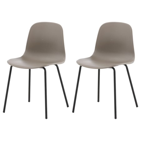 Venture Home Esszimmerstühle 2 Stk. Arctic Kunststoff Schwarz & Khaki