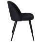 Venture Home Esszimmerstühle 2 Stk. Samt Polyester Schwarz Venture Home Esszimmerstühle 2 Stk. Samt Polyester Schwarz