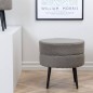 Venture Home Hocker Pot 40x40x40 cm Teddy Schwarz und Grau Venture Home Hocker Pot 40x40x40 cm Teddy Schwarz und Grau