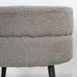 Venture Home Hocker Pot 40x40x40 cm Teddy Schwarz und Grau Venture Home Hocker Pot 40x40x40 cm Teddy Schwarz und Grau