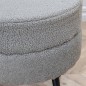 Venture Home Hocker Pot 40x40x40 cm Teddy Schwarz und Grau Venture Home Hocker Pot 40x40x40 cm Teddy Schwarz und Grau