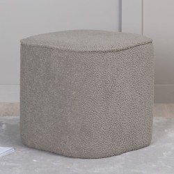 Venture Home Hocker Piff 44x44x41 cm Teddy Grau