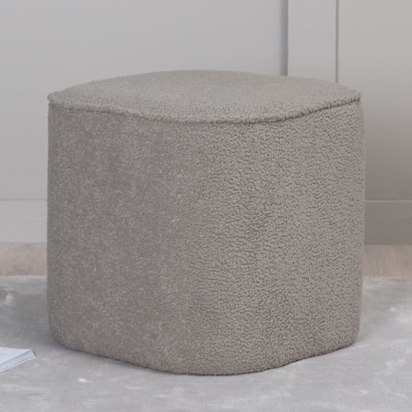 Venture Home Hocker Piff 44x44x41 cm Teddy Grau