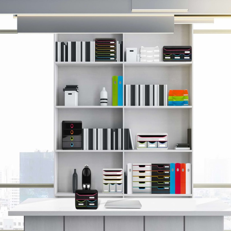 Exacompta Small-Box Schubladenbox Black Office mit 3 Laden Schwarz Exacompta Small-Box Schubladenbox Black Office mit 3 Laden Schwarz