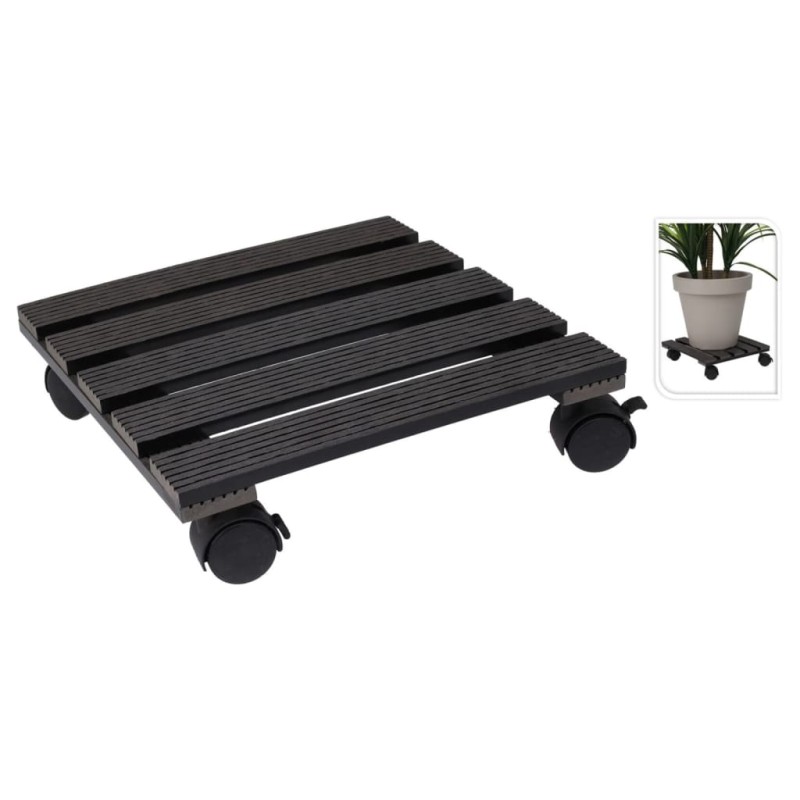 ProGarden Pflanzenroller Quadratisch 29x29 cm Grau ProGarden Pflanzenroller Quadratisch 29x29 cm Grau