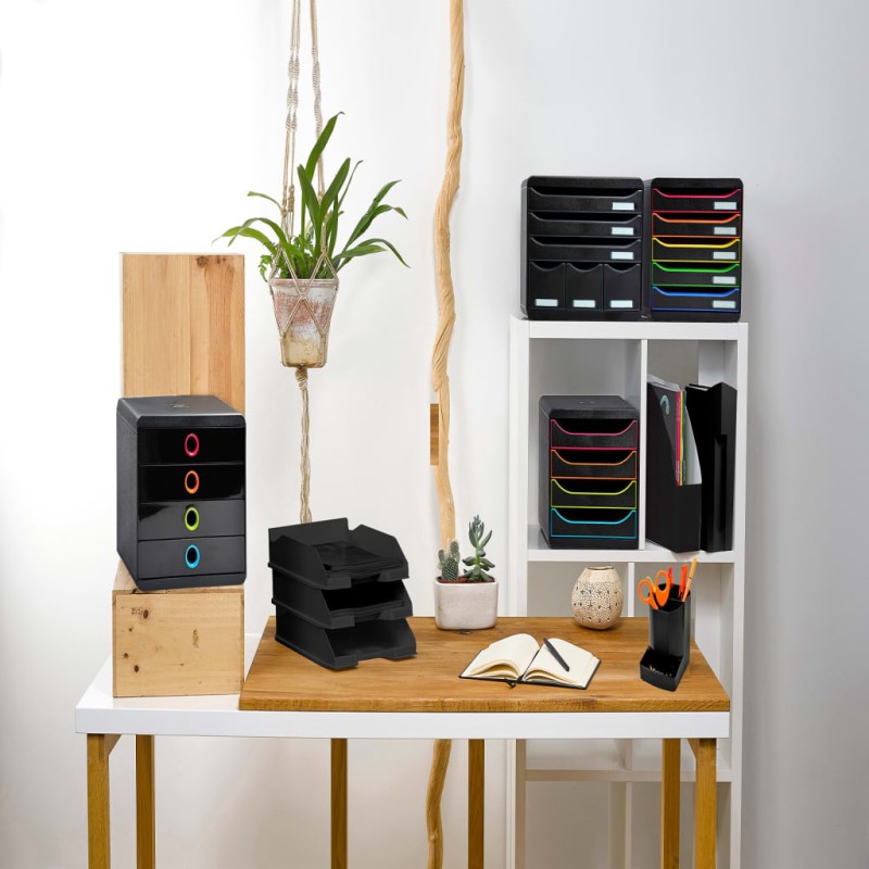 Exacompta Pop-Box Schubladenbox mit 4 Laden Schwarz Exacompta Pop-Box Schubladenbox mit 4 Laden Schwarz