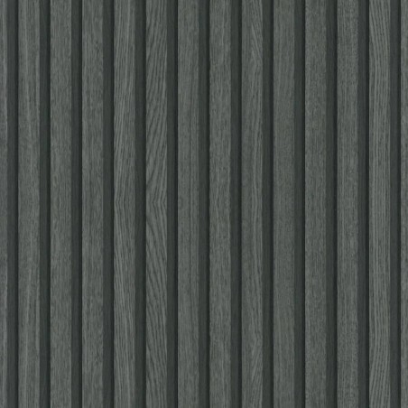 Noordwand Tapete Botanica Wooden Slats Schwarz und Grau