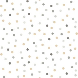 Noordwand Tapete Mondo baby Confetti Dots Weiß, Grau und Beige