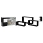 H&S Collection 3-tlg. Holzregal-Set Schwarz H&S Collection 3-tlg. Holzregal-Set Schwarz