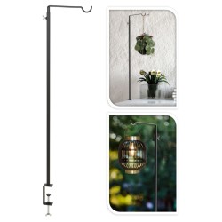 H&S Collection Tischhaken mit Klemme 20x90 cm Schwarz