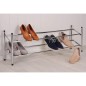 HI Schuhregal mit 2 Ebenen 62-117x23x36 cm Chrom HI Schuhregal mit 2 Ebenen 62-117x23x36 cm Chrom