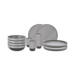 Travellife 12-tlg. Camping-Geschirr-Set Vita Grau