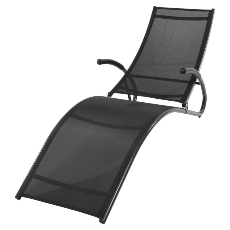 ProGarden Sonnenliege Klappbar 174x59x87 cm Schwarz ProGarden Sonnenliege Klappbar 174x59x87 cm Schwarz