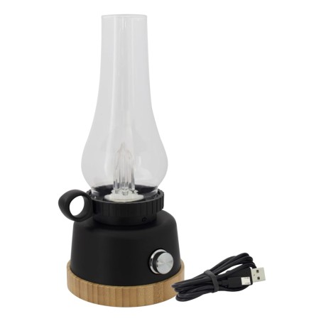 Eurotrail LED-Campinglampe Wind Bambus Schwarz