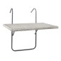 HI Balkon-Klapptisch mit Platte in Rattan-Optik 60x40 cm Grau HI Balkon-Klapptisch mit Platte in Rattan-Optik 60x40 cm Grau