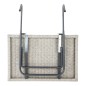 HI Balkon-Klapptisch mit Platte in Rattan-Optik 60x40 cm Grau HI Balkon-Klapptisch mit Platte in Rattan-Optik 60x40 cm Grau