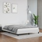 vidaXL Bettgestell mit Kopfteil Weiß 140x190 cm Kunstleder vidaXL Bettgestell mit Kopfteil Weiß 140x190 cm Kunstleder