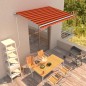 vidaXL Automatisch Einziehbare Markise 350×250 cm Orange und Braun vidaXL Automatisch Einziehbare Markise 350×250 cm Orange und Braun