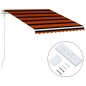 vidaXL Automatisch Einziehbare Markise 350×250 cm Orange und Braun vidaXL Automatisch Einziehbare Markise 350×250 cm Orange und Braun