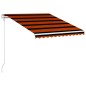 vidaXL Automatisch Einziehbare Markise 350×250 cm Orange und Braun vidaXL Automatisch Einziehbare Markise 350×250 cm Orange und Braun