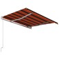 vidaXL Automatisch Einziehbare Markise 350×250 cm Orange und Braun vidaXL Automatisch Einziehbare Markise 350×250 cm Orange und Braun