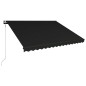 vidaXL Einziehbare Markise mit Windsensor & LED 450x300cm Anthrazit vidaXL Einziehbare Markise mit Windsensor & LED 450x300cm Anthrazit