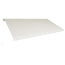 vidaXL Automatisch Einziehbare Markise 600×300 cm Creme