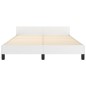 vidaXL Bettgestell mit Kopfteil Weiß 140x190 cm Kunstleder vidaXL Bettgestell mit Kopfteil Weiß 140x190 cm Kunstleder
