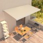 vidaXL Einziehbare Markise Handbetrieben 600 x 300 cm Creme vidaXL Einziehbare Markise Handbetrieben 600 x 300 cm Creme
