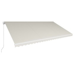 vidaXL Einziehbare Markise Handbetrieben 600 x 300 cm Creme