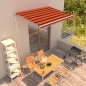 vidaXL Einziehbare Markise Handbetrieben 350 x 250 cm Orange und Braun vidaXL Einziehbare Markise Handbetrieben 350 x 250 cm Orange und Braun