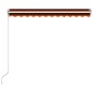 vidaXL Einziehbare Markise Handbetrieben 350 x 250 cm Orange und Braun vidaXL Einziehbare Markise Handbetrieben 350 x 250 cm Orange und Braun