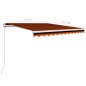 vidaXL Einziehbare Markise Handbetrieben 350 x 250 cm Orange und Braun vidaXL Einziehbare Markise Handbetrieben 350 x 250 cm Orange und Braun