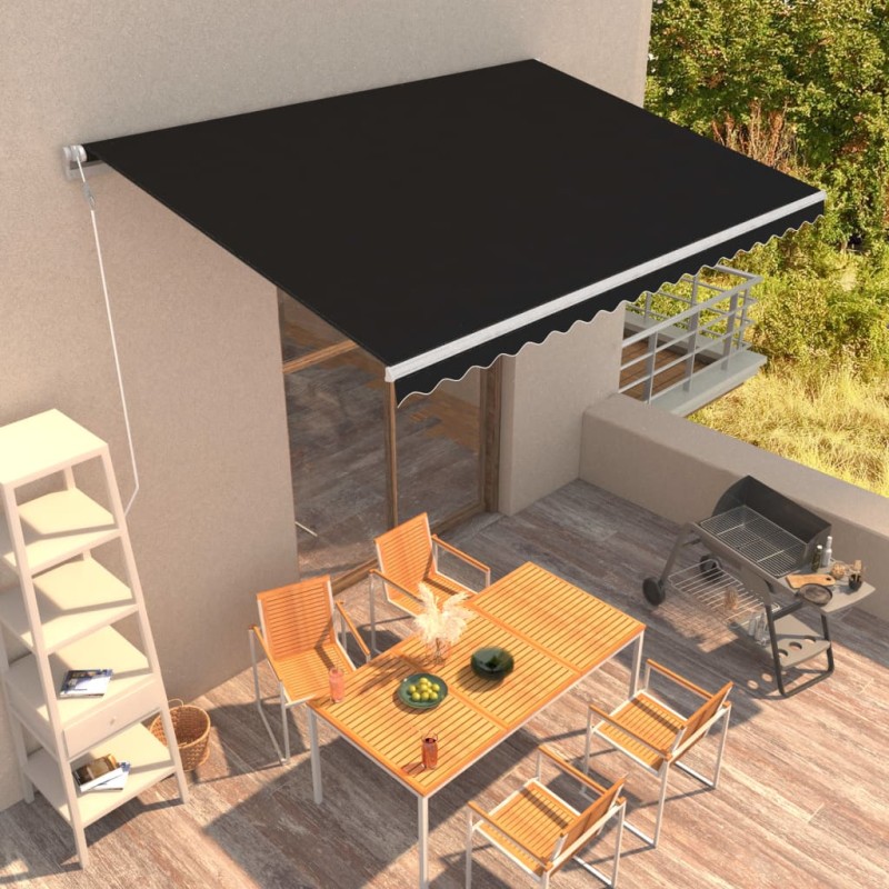 vidaXL Automatisch Einziehbare Markise 450×300 cm Anthrazit vidaXL Automatisch Einziehbare Markise 450×300 cm Anthrazit