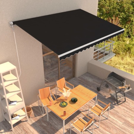 vidaXL Automatisch Einziehbare Markise 450×300 cm Anthrazit 
