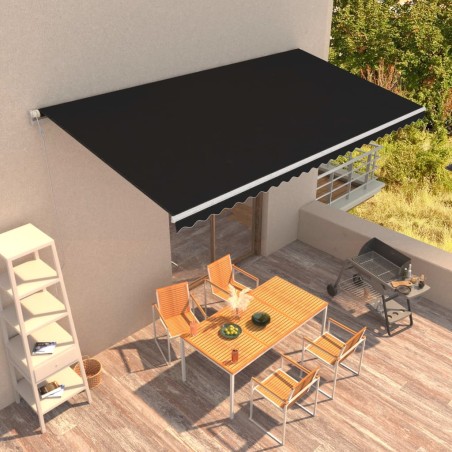 vidaXL Automatisch Einziehbare Markise 600×300 cm Anthrazit