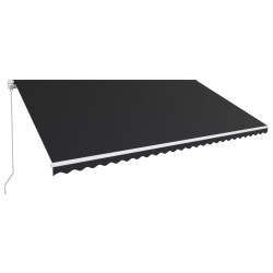 vidaXL Einziehbare Markise Handbetrieben 600 x 300 cm Anthrazit