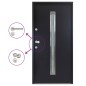 vidaXL Haustür Aluminium Anthrazit 90x200 cm vidaXL Haustür Aluminium Anthrazit 90x200 cm