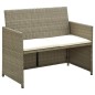 vidaXL 2-Sitzer-Gartensofa mit Polstern Beige Poly Rattan vidaXL 2-Sitzer-Gartensofa mit Polstern Beige Poly Rattan